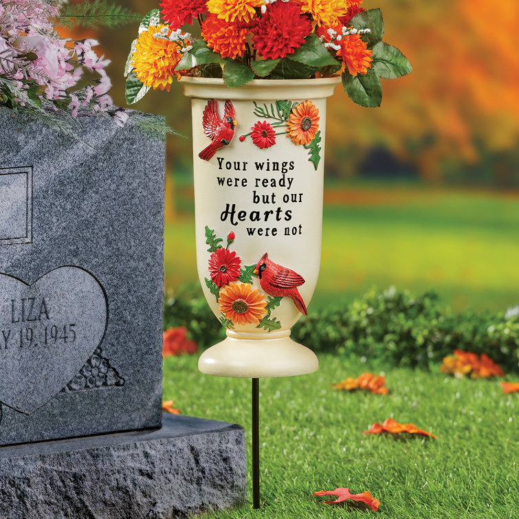 Arlmont & Co. Peristeronari Cardinal and Flower Memorial Poem Vase